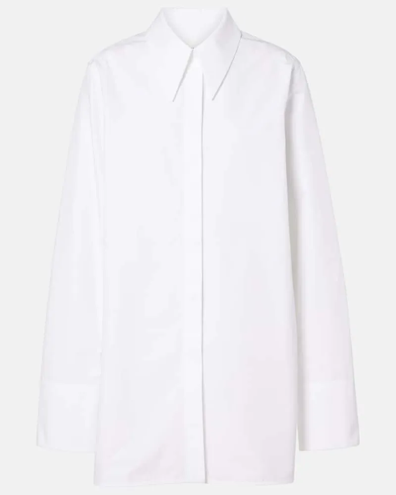 Jil Sander Hemd aus Baumwollpopeline Weiß