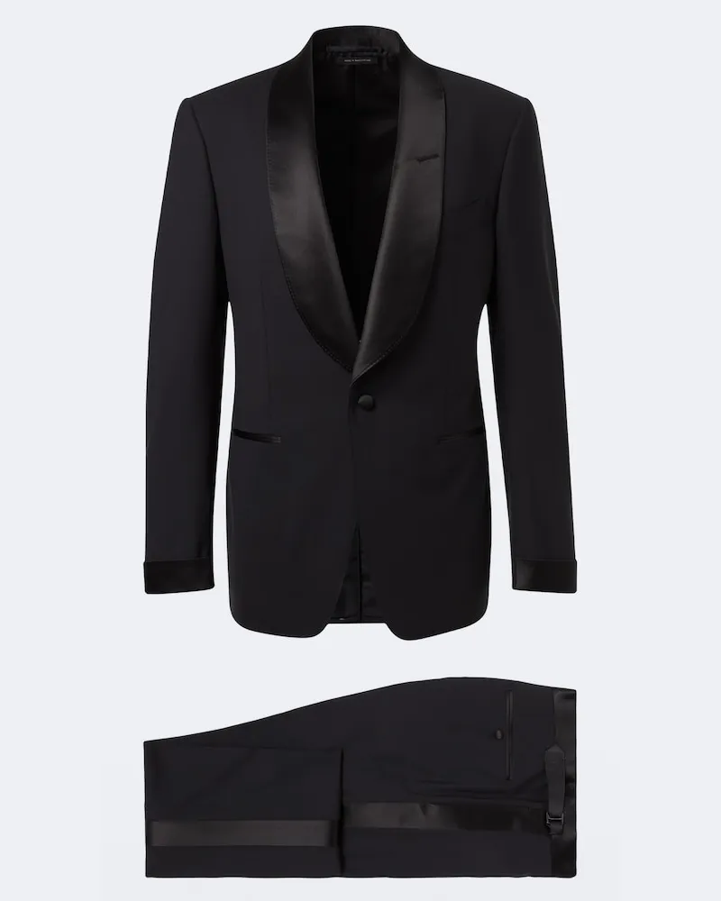 Tom Ford Anzug aus einem Wollgemisch Schwarz