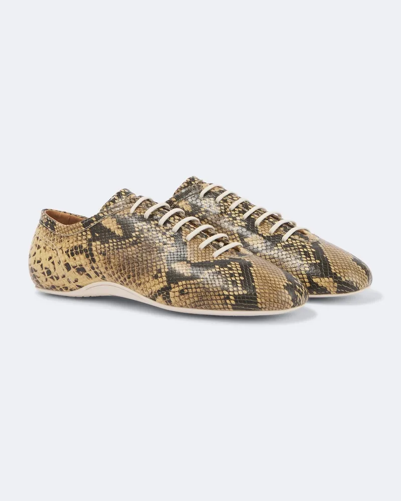 Dries van Noten Sneakers aus Leder Beige