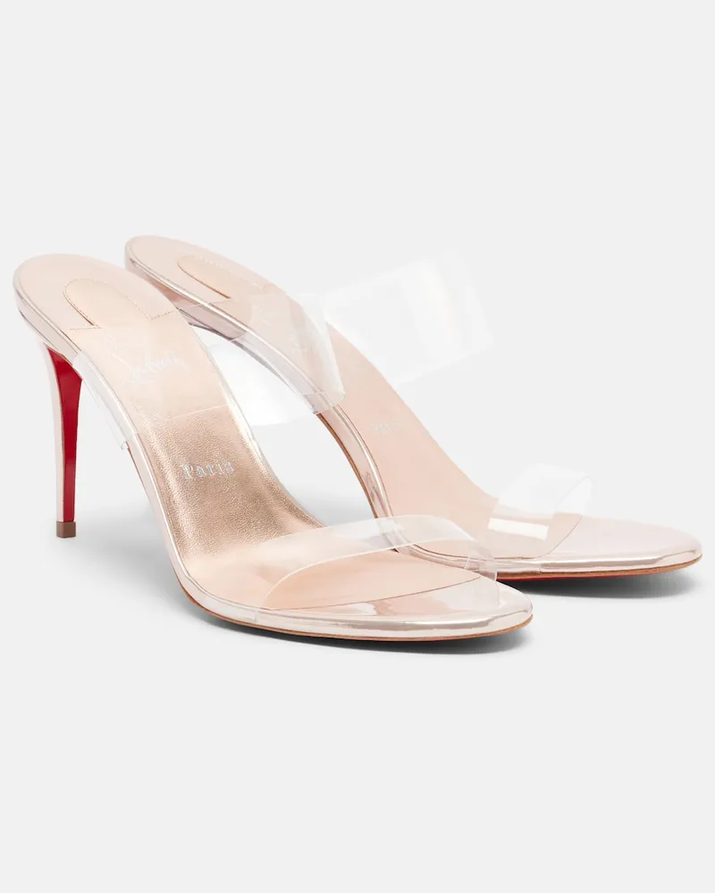 Christian Louboutin Pantoletten Just Nothing aus TPU mit Leder Metallic