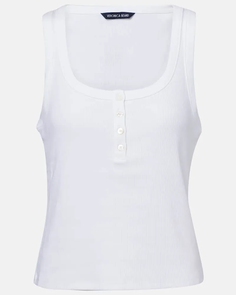 Veronica Beard Top Abbott aus einem Baumwollgemisch Weiß