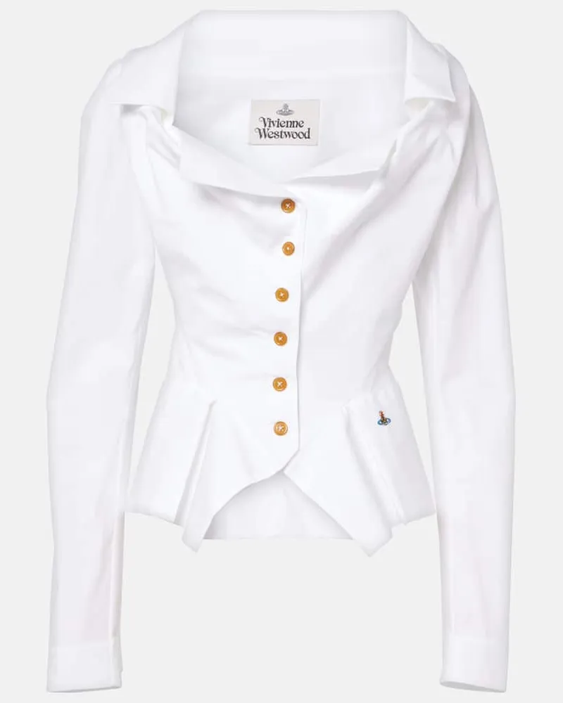 Vivienne Westwood Bluse Monday Orb aus Baumwolle Weiß