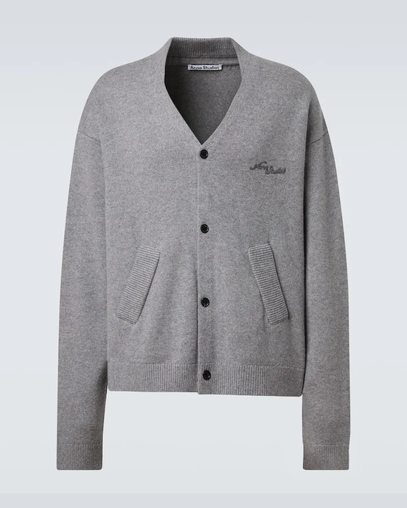 Acne Studios Cardigan aus Wolle und Yakwolle Grau