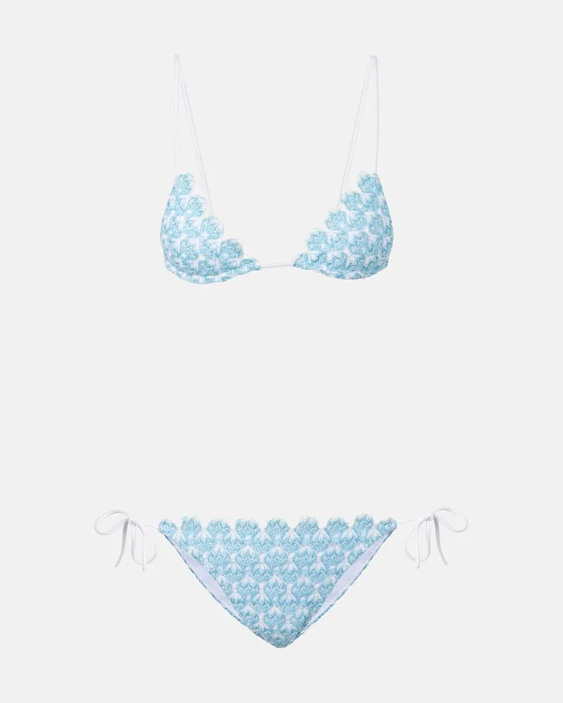 Missoni Bikini aus Häkelstrick Blau