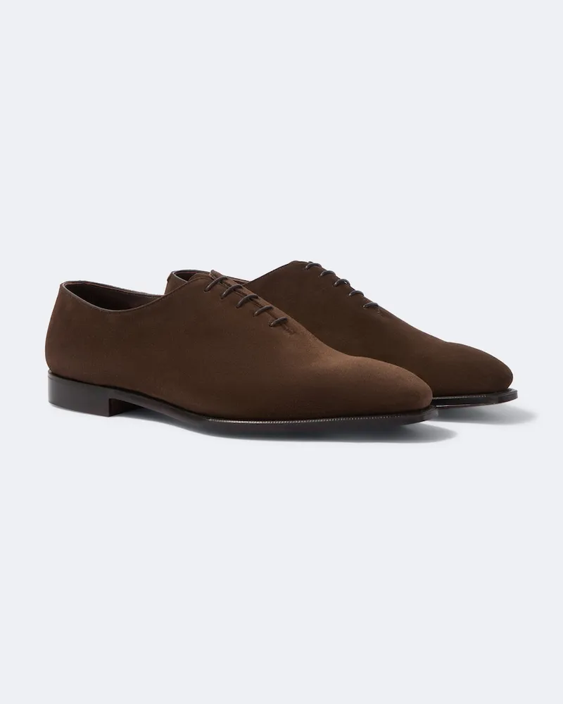 George Cleverley Loafers Merlin aus Veloursleder Braun