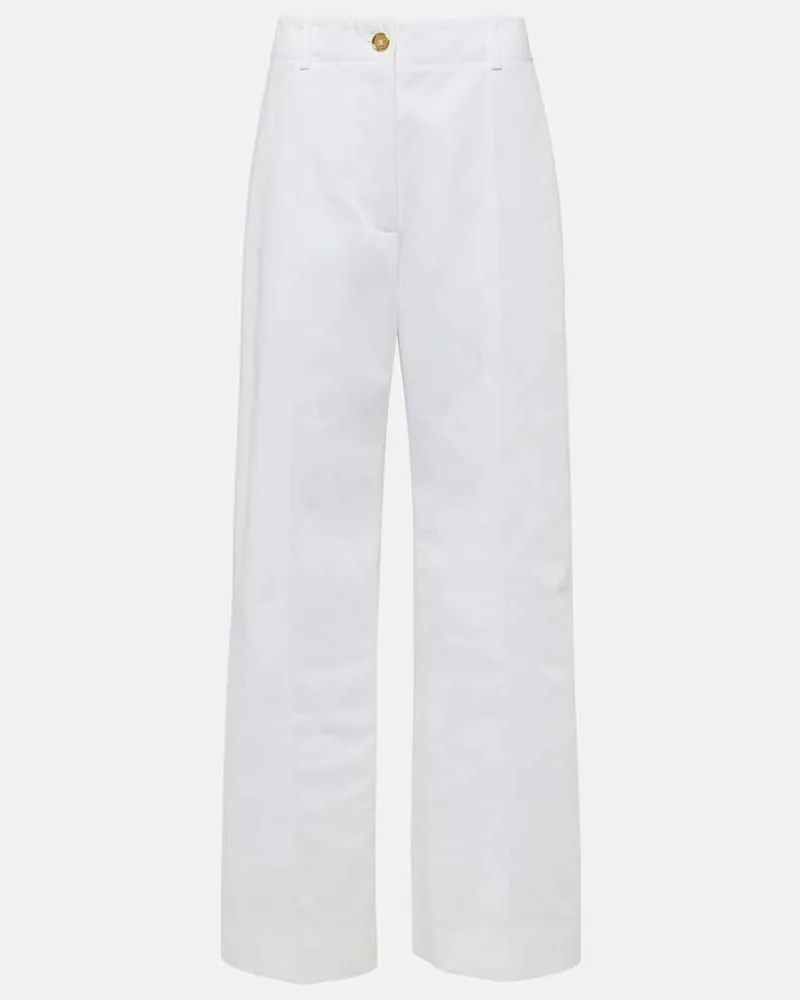 Patou Weite High-Rise-Hose aus Baumwolle Weiã