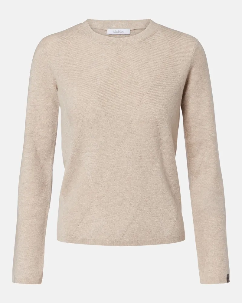 Max Mara Pullover Baffo aus Kaschmir Beige