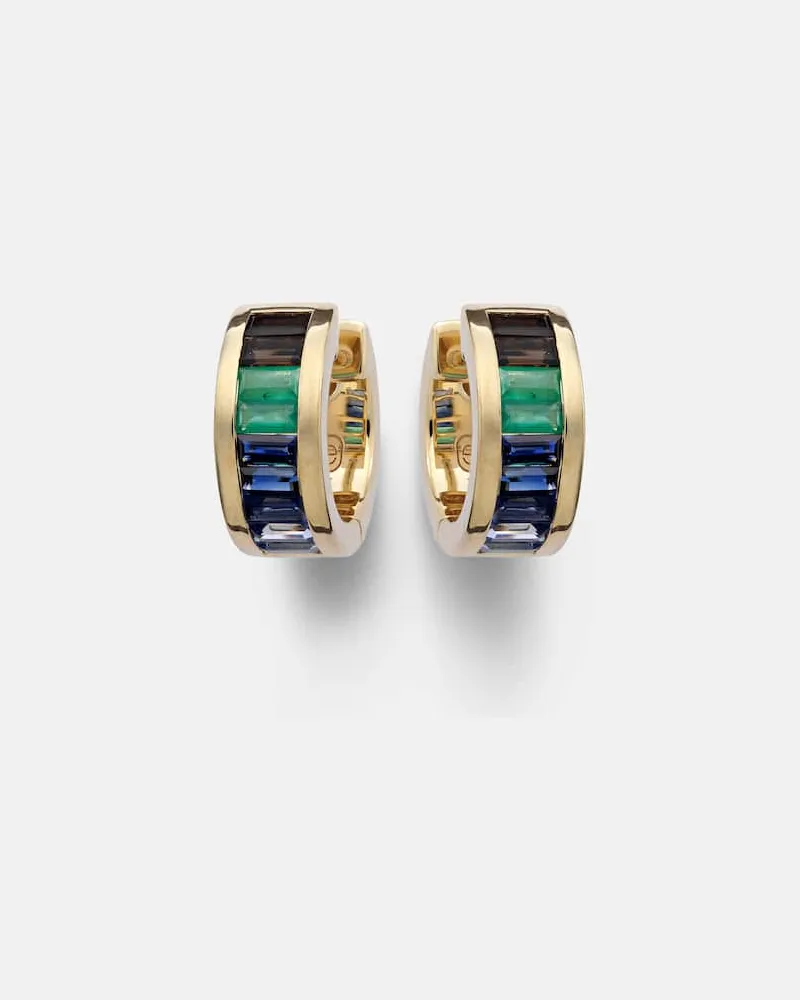 Sydney Evan Ohrringe aus 14kt Gelbgold mit Edelsteinen Multicolor
