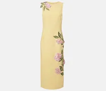Verziertes Midikleid aus einem Wollgemisch