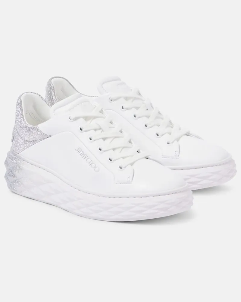 Jimmy Choo Sneakers Diamond Maxi/F II aus Leder Weiß