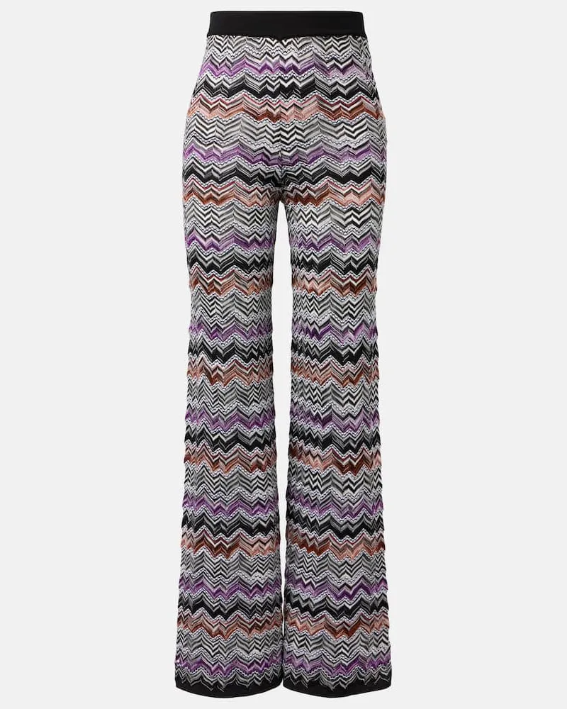 Missoni Weite Hose aus Häkelstrick Multicolor