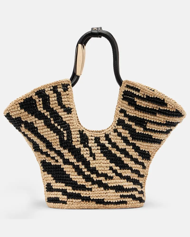 Zimmermann Tote Bag Goldentime aus Raffiabast Braun