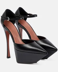 Amina Muaddi Plateau-Pumps Angelica aus Leder Schwarz