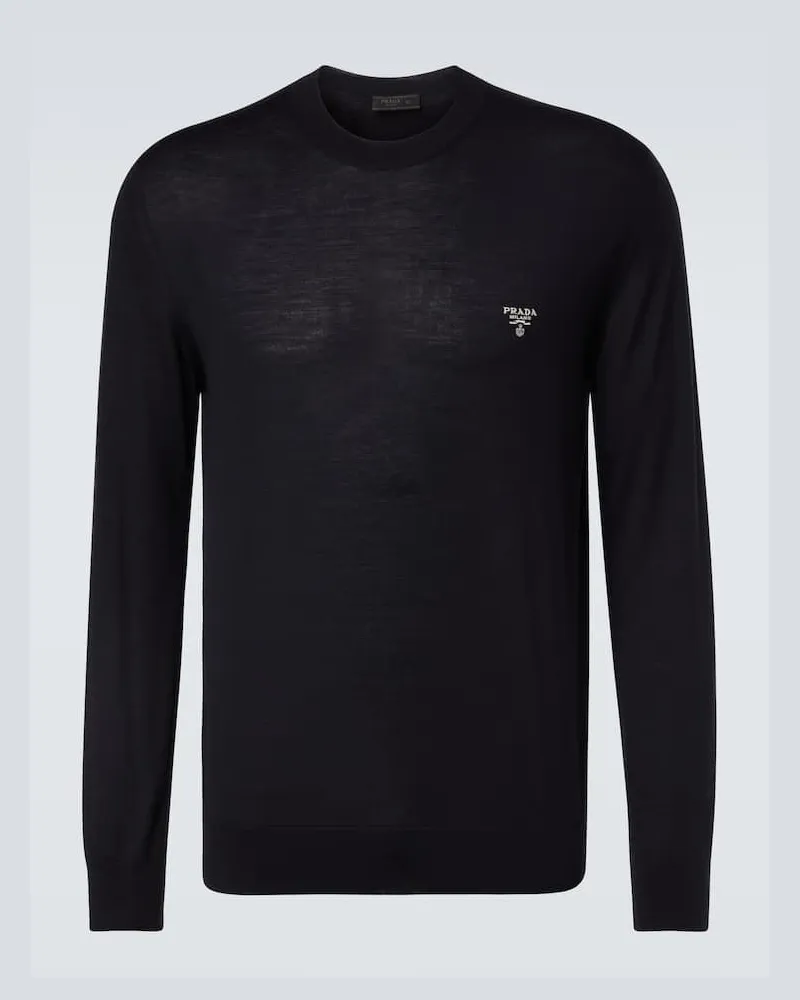 Prada Pullover aus Schurwolle Blau