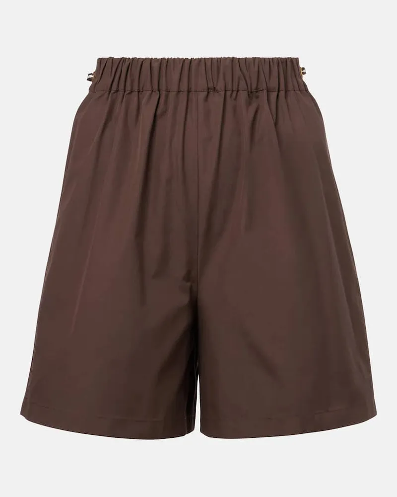 Max Mara Shorts Haway aus Baumwollpopeline Braun