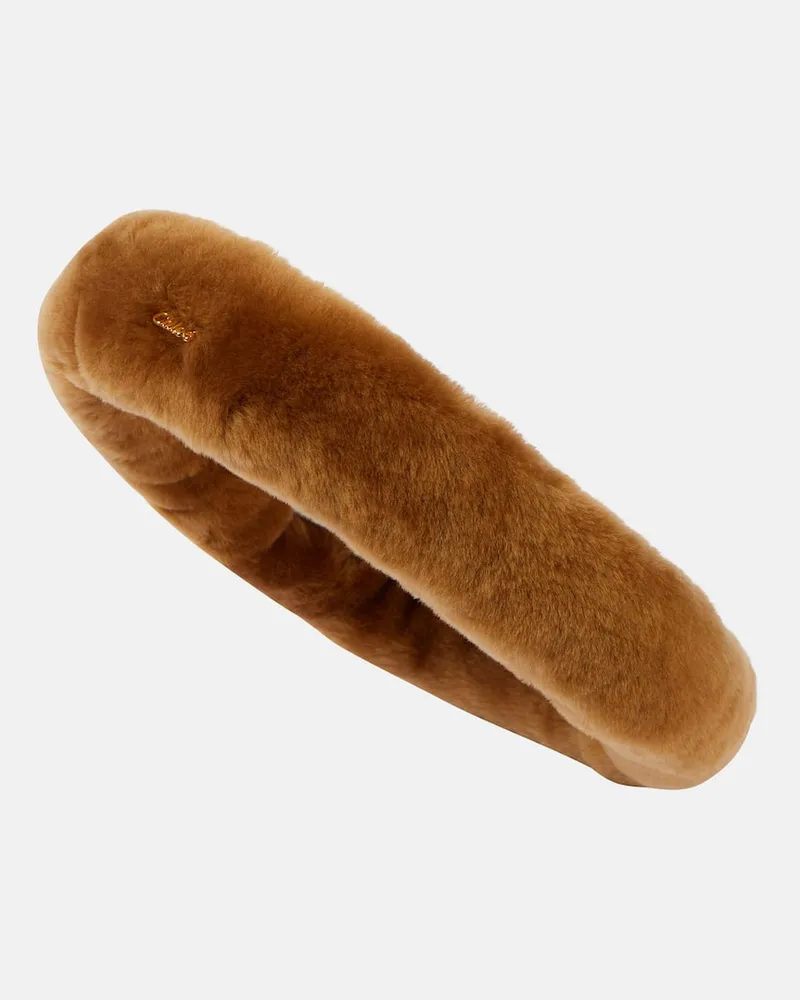 Chloé Chloé Stirnband aus Shearling Braun