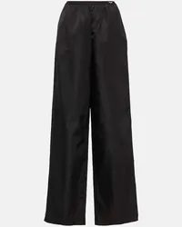 Prada High-Rise Hose aus Re-Nylon Schwarz