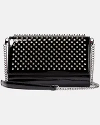 Christian Louboutin Verzierte Clutch Paloma aus Lackleder Schwarz