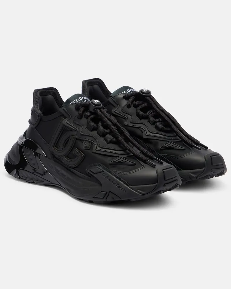 Dolce & Gabbana Sneakers Fast mit Leder Schwarz