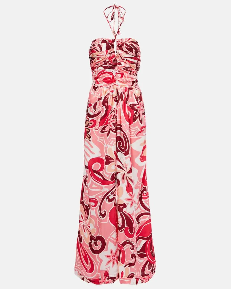 Poupette St Barth Jumpsuit Claudia aus Satin Pink