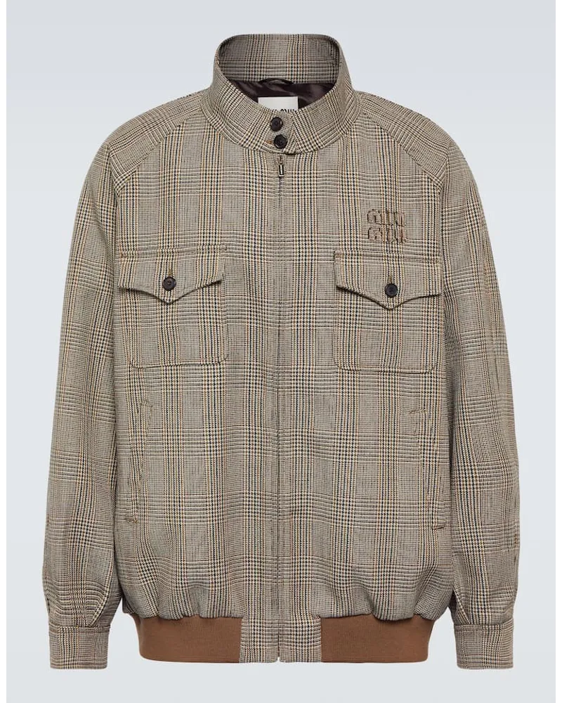 Miu Miu Blouson aus Wolle Multicolor