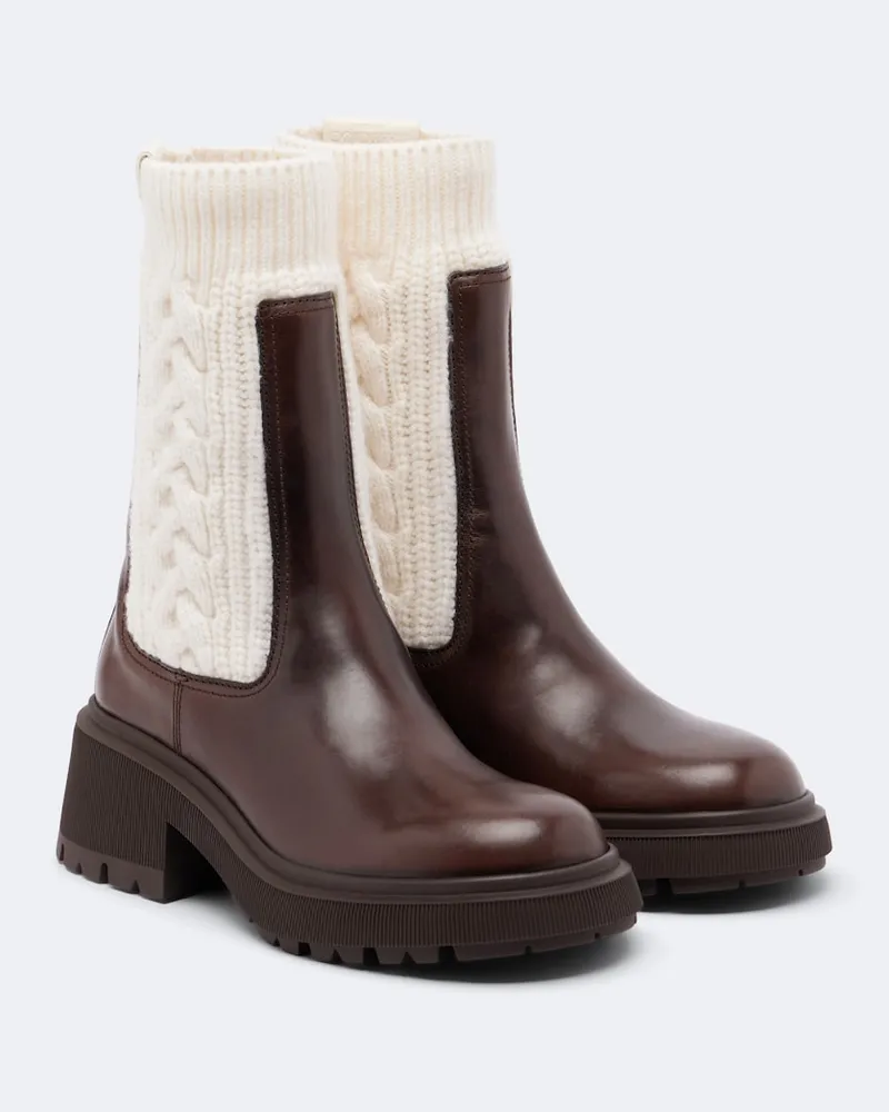 Jimmy Choo Ankle Boots Tamia aus Leder Braun