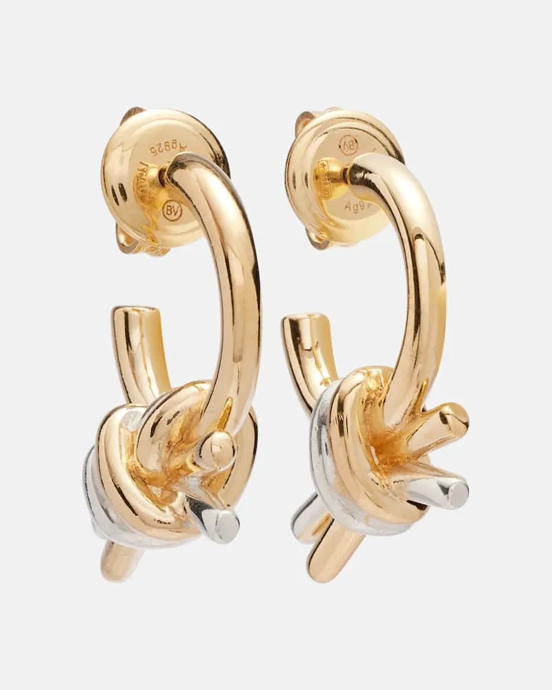 Bottega Veneta Ohrringe Knot aus Sterlingsilber, 18kt vergoldet Gold
