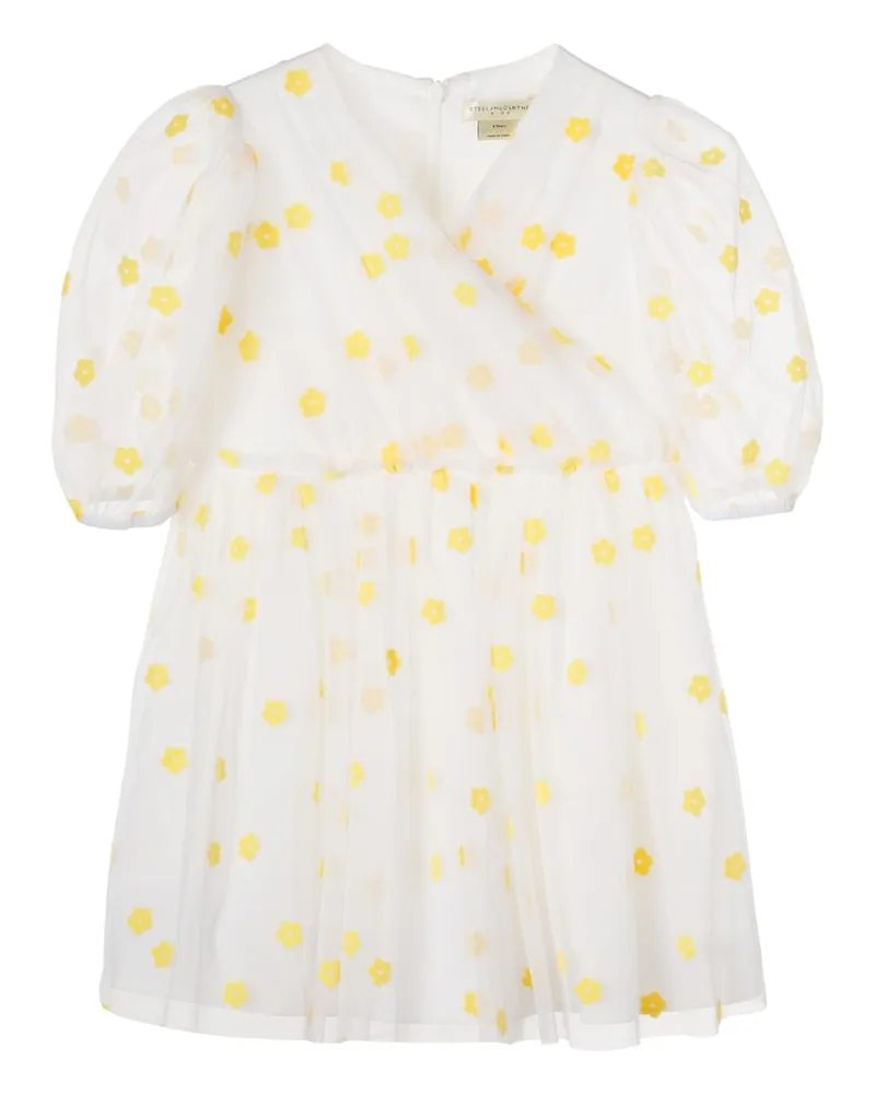 Stella McCartney Kids Bedrucktes Kleid Weiß