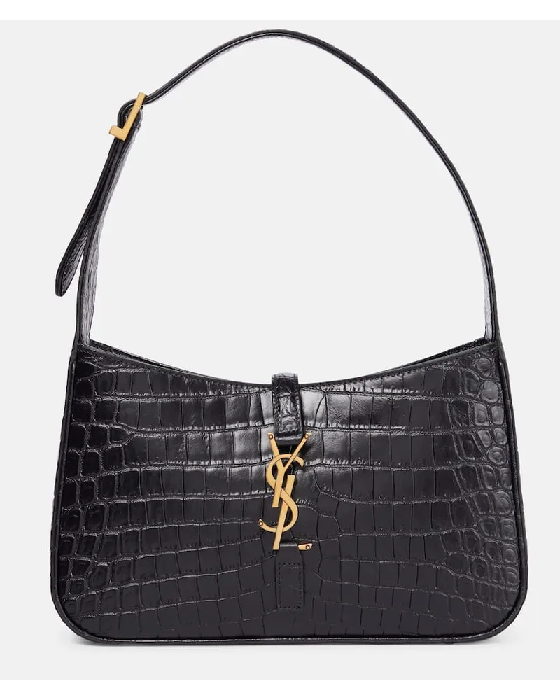 Saint Laurent Schultertasche Le 5 à 7 aus Leder Schwarz