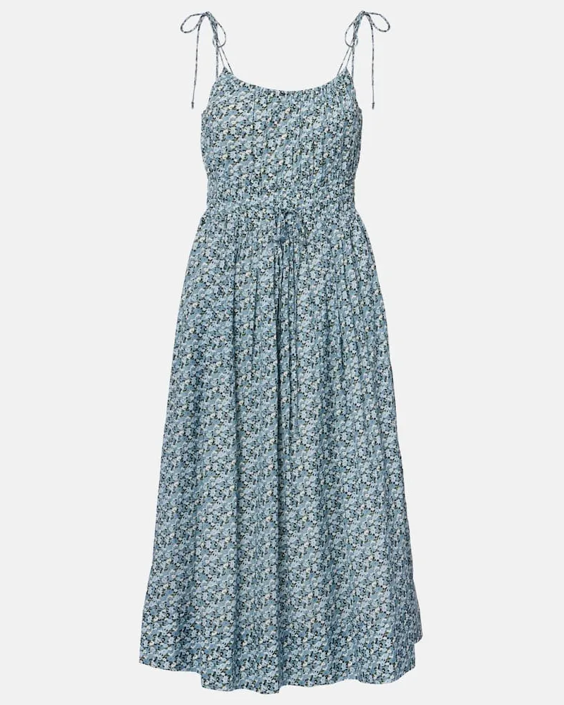 Veronica Beard Midikleid Millie Blau