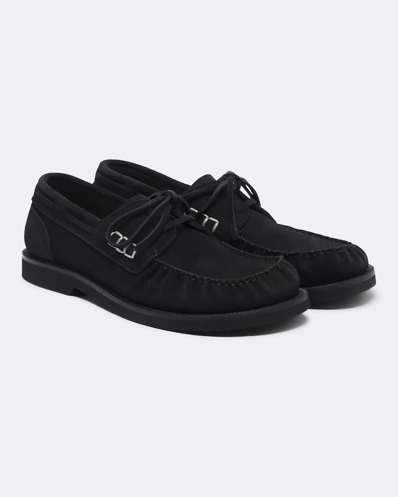 J.W.Anderson Bootsschuhe aus Veloursleder Blau