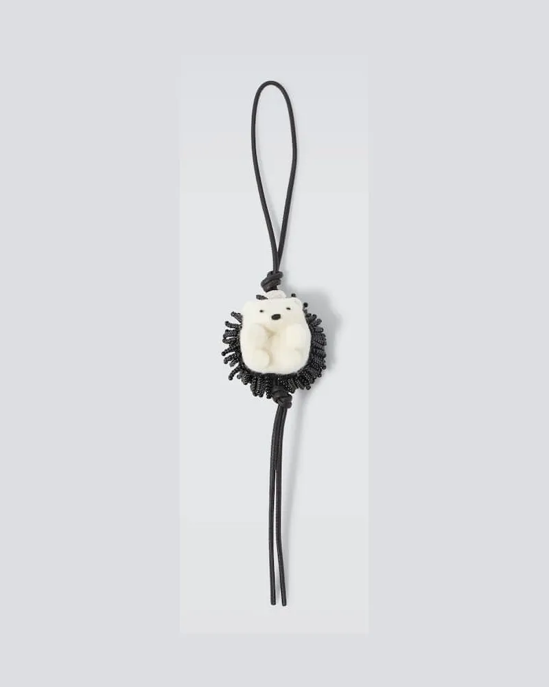 Loewe Taschenanhänger Hedgehog Weiß