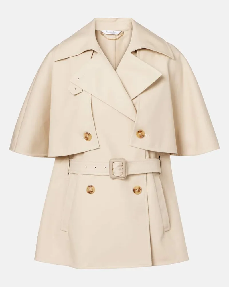 Max Mara Cropped-Trenchcoat Sigfrid aus Gabardine Beige