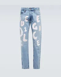 DUE DILIGENCE Bedruckte Jeans Blau