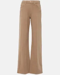 7 for all mankind High-Rise Wide-Leg Jeans Lotta Beige