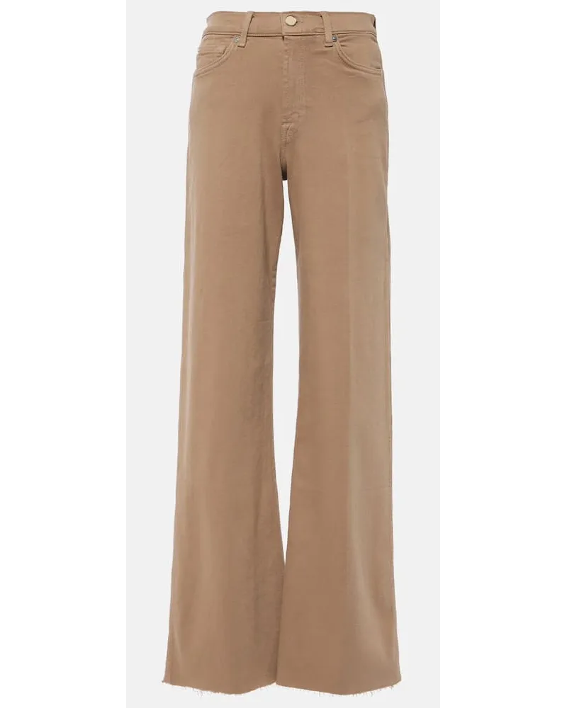 7 for all mankind High-Rise Wide-Leg Jeans Lotta Beige