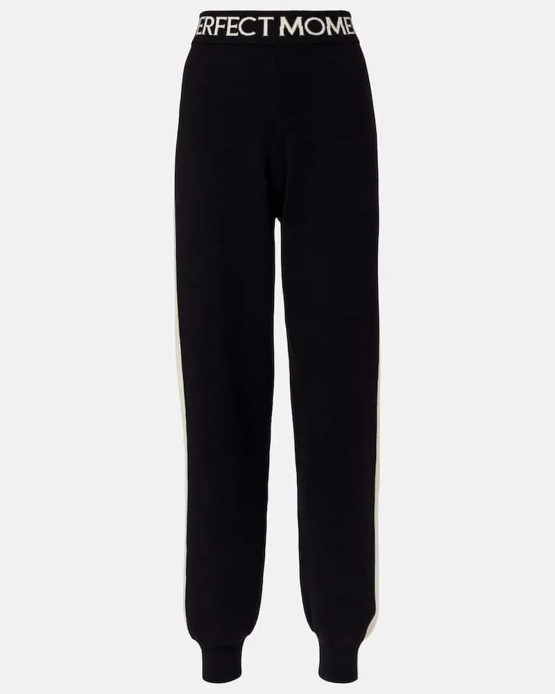 Perfect Moment Jogginghose LA Tour aus einem Wollgemisch Schwarz