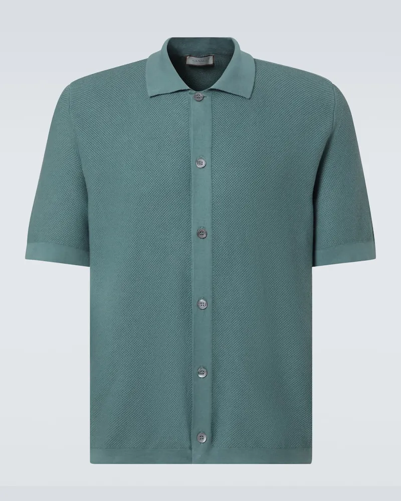 Canali Hemd aus Baumwolle Blau