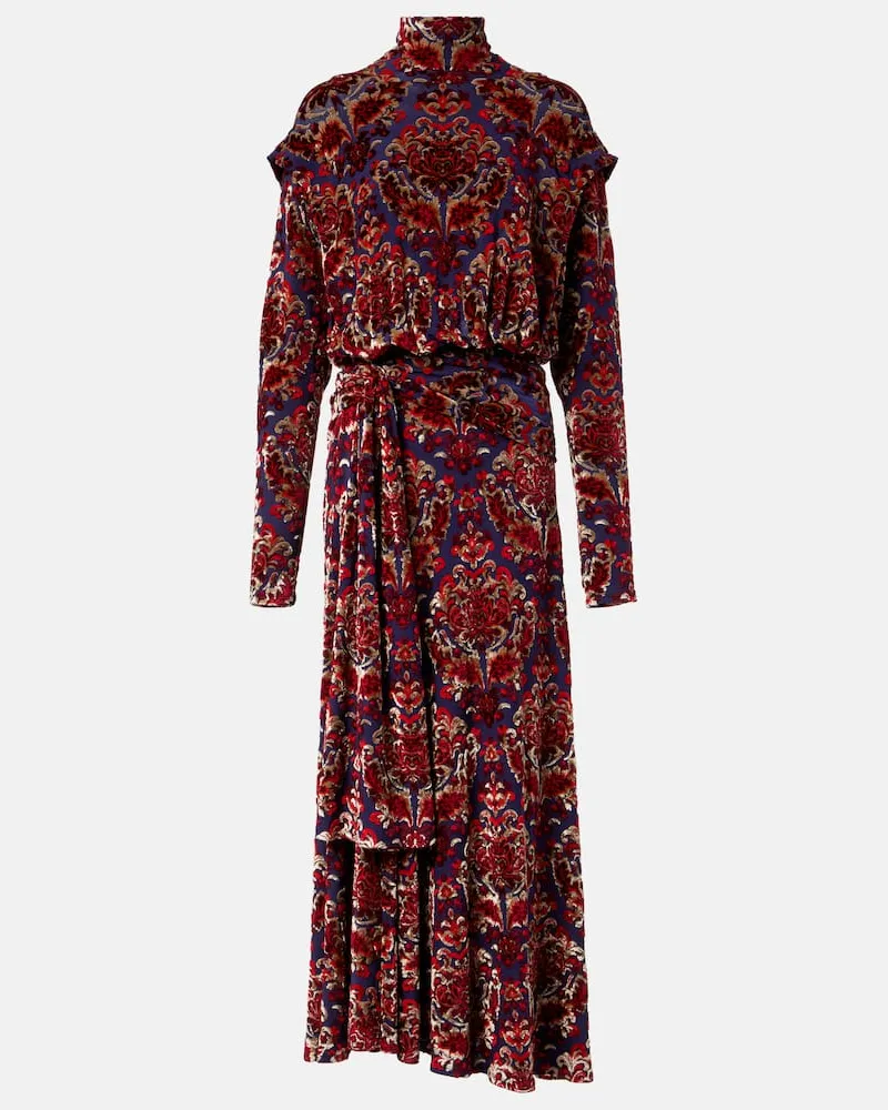 Paco Rabanne Maxikleid aus Jacquard Multicolor
