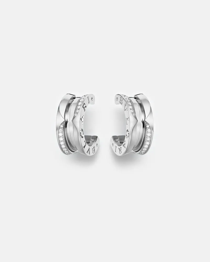 Bulgari Ohrringe B.zero1 aus 18kt Weißgold mit Diamanten Silber