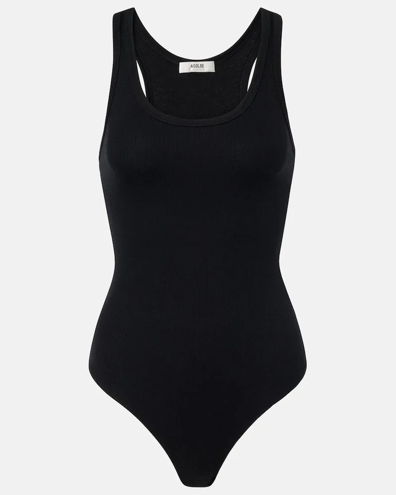 AGOLDE Jumpsuit aus Jersey Schwarz