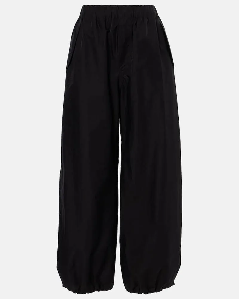 WARDROBE.NYC Weite High-Rise-Hose Schwarz