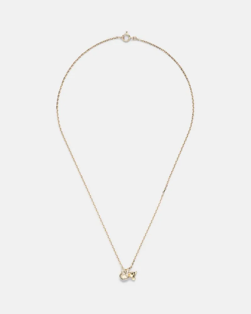 Yvonne Léon Yvonne Léon Halskette Koala aus 18kt Gelbgold (750/1000) und 9kt Gelbgold (375/1000) mit Emaille udn Diamanten Gold