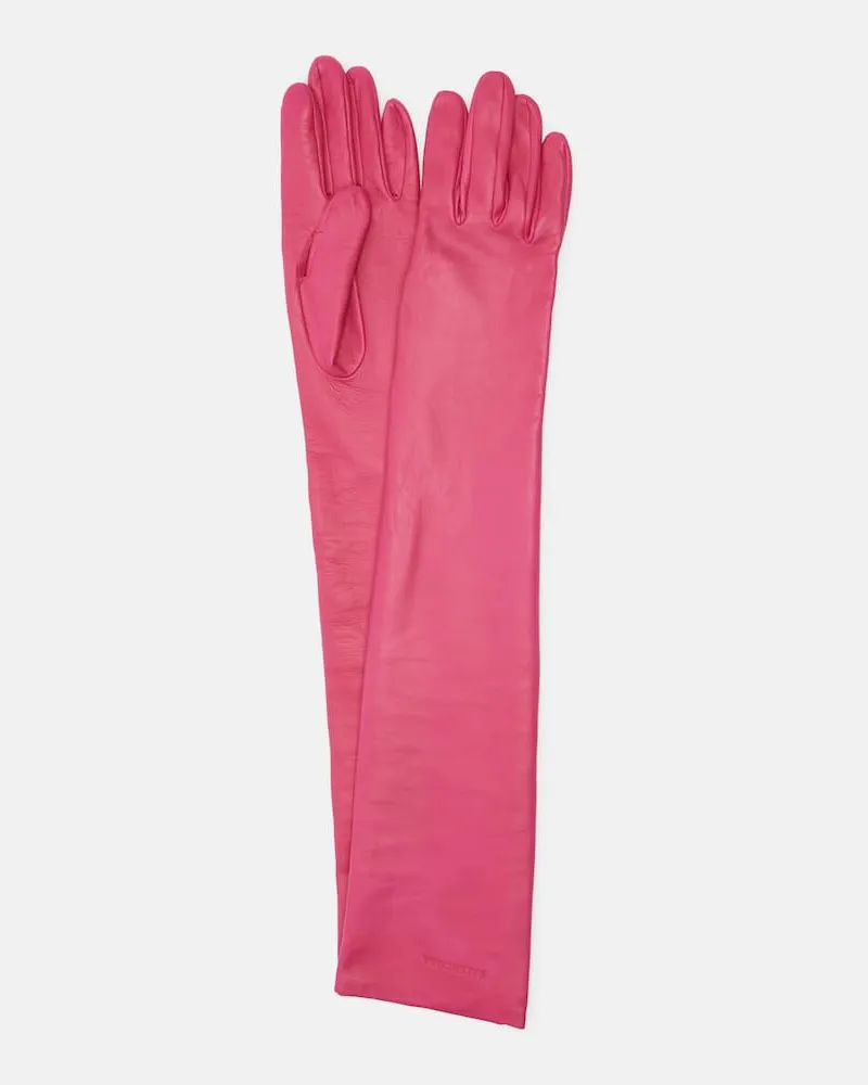 Balenciaga Handschuhe aus Leder Rosa