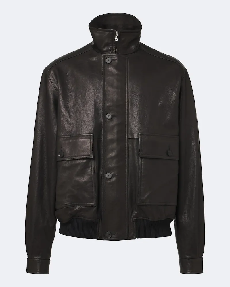AURALEE Lederjacke Schwarz