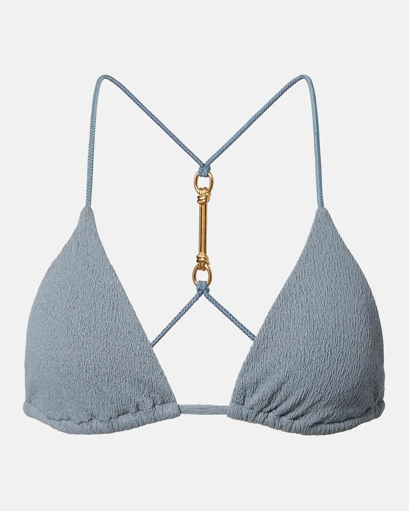 ViX Verziertes Bikini-Oberteil Nika Grau