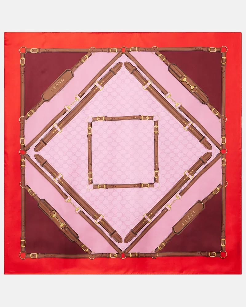 Gucci Tuch GG aus Seide Rosa