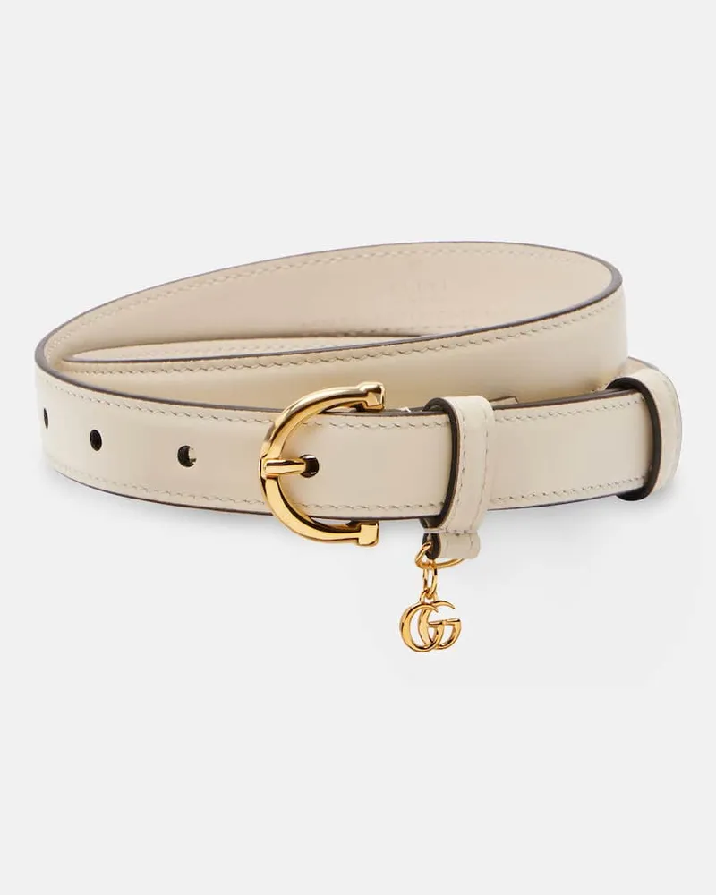Gucci Gürtel aus Leder Weiß