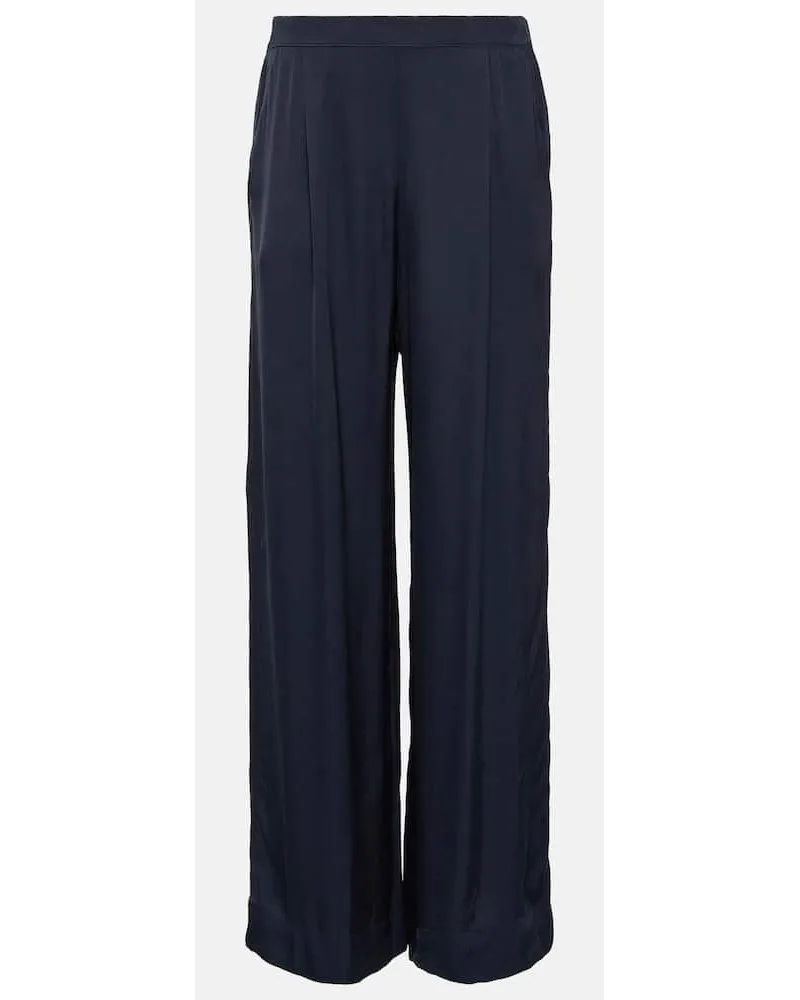 Velvet Weite Hose Livi aus Satin Grau