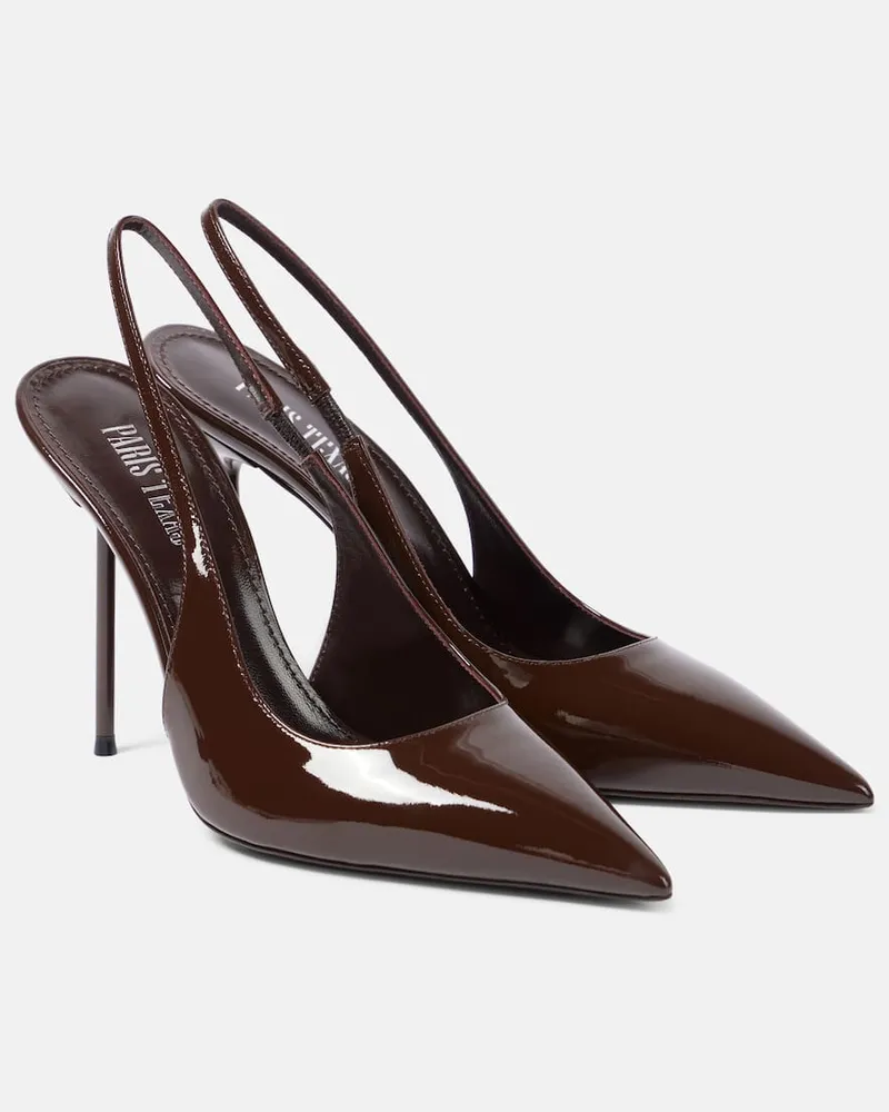 Paris Texas Slingback-Pumps Lidia 105 aus Lackleder Schwarz